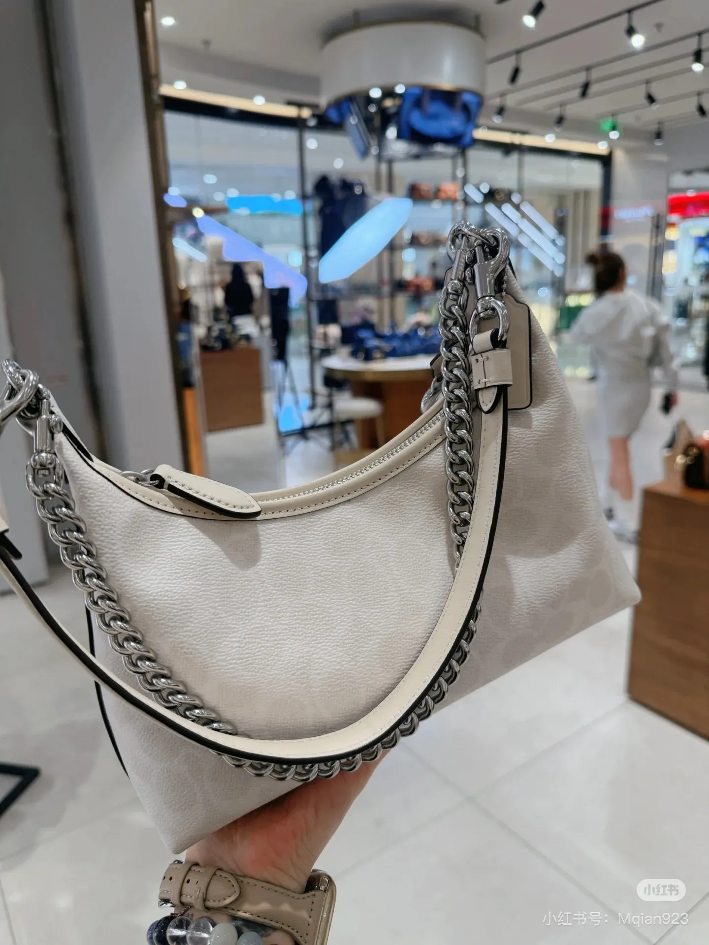 Coach Juliet Shoulder Bag in Ice White Monogram D31018060 — view 7