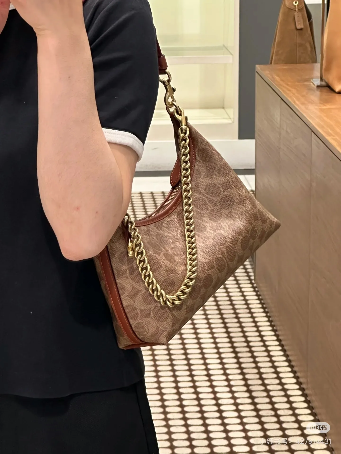 Coach Juliet Shoulder Bag in Ice White Monogram D31018060 — view 8