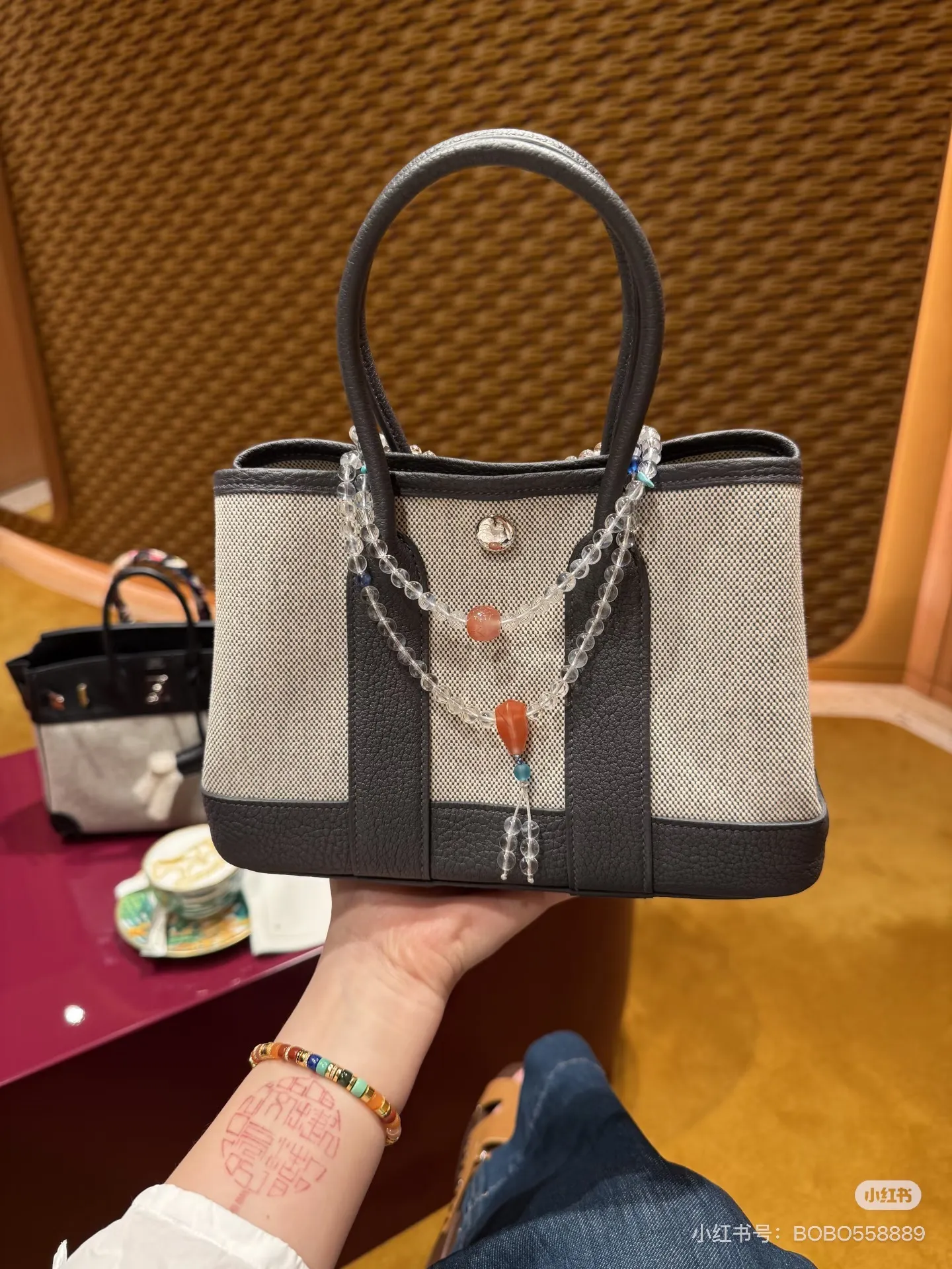 Denim and Canvas Garden Party Bag D39018336 — view 2