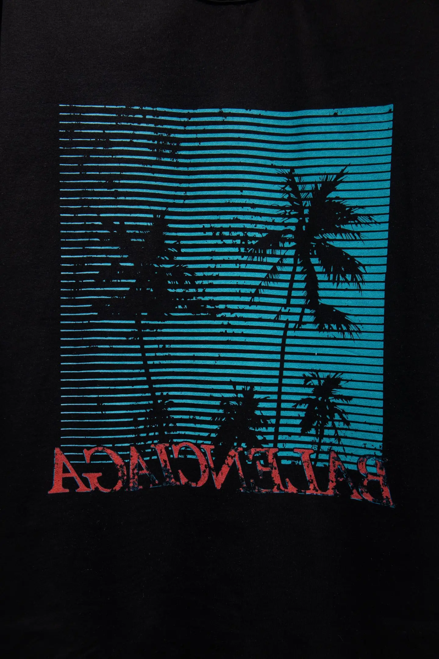 Oversized Palm Graphic Distressed T-Shirt D10522924 — view 4