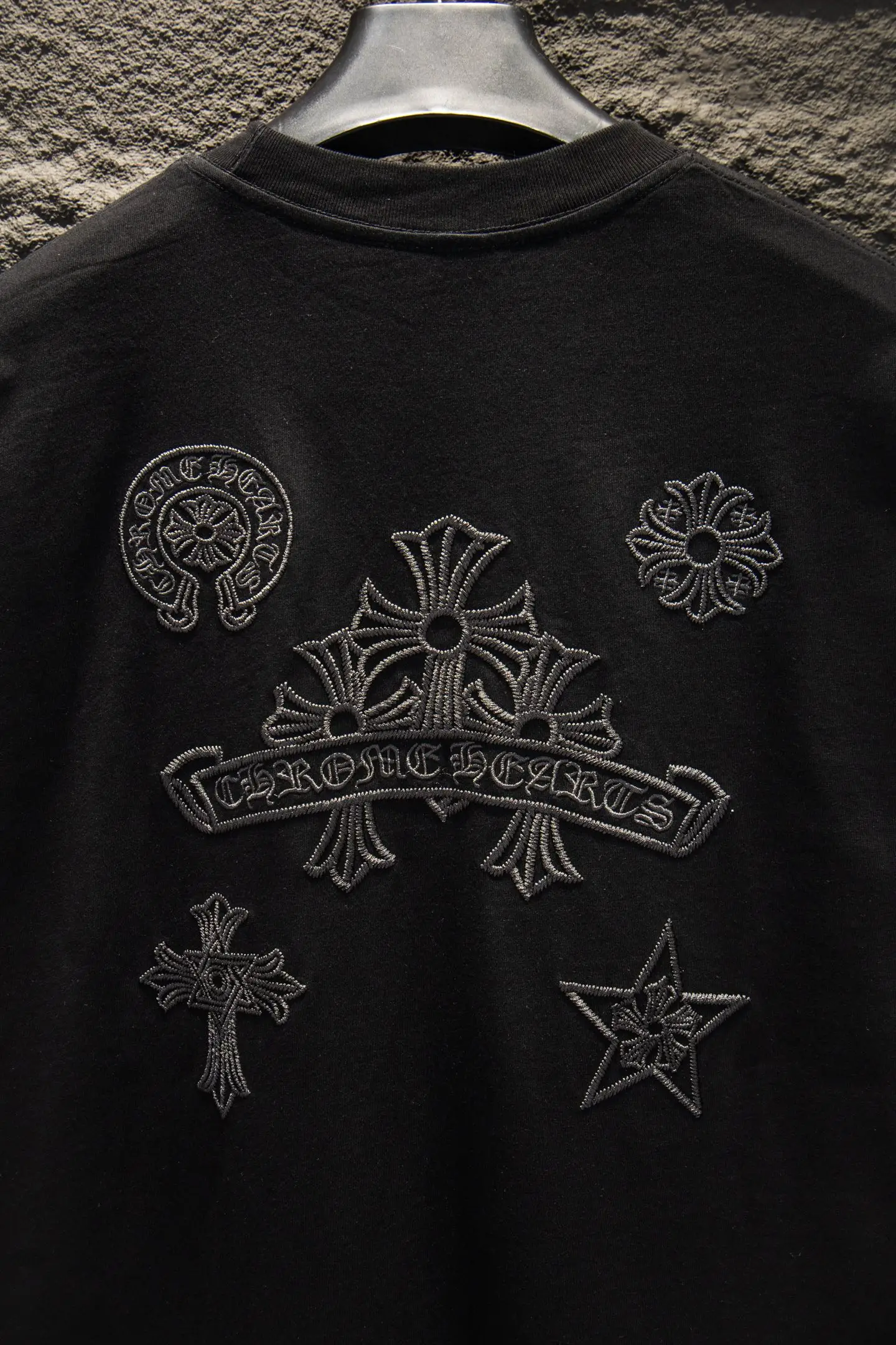 Embroidered Oversized Washed Cotton T-Shirt D11522925 — view 5