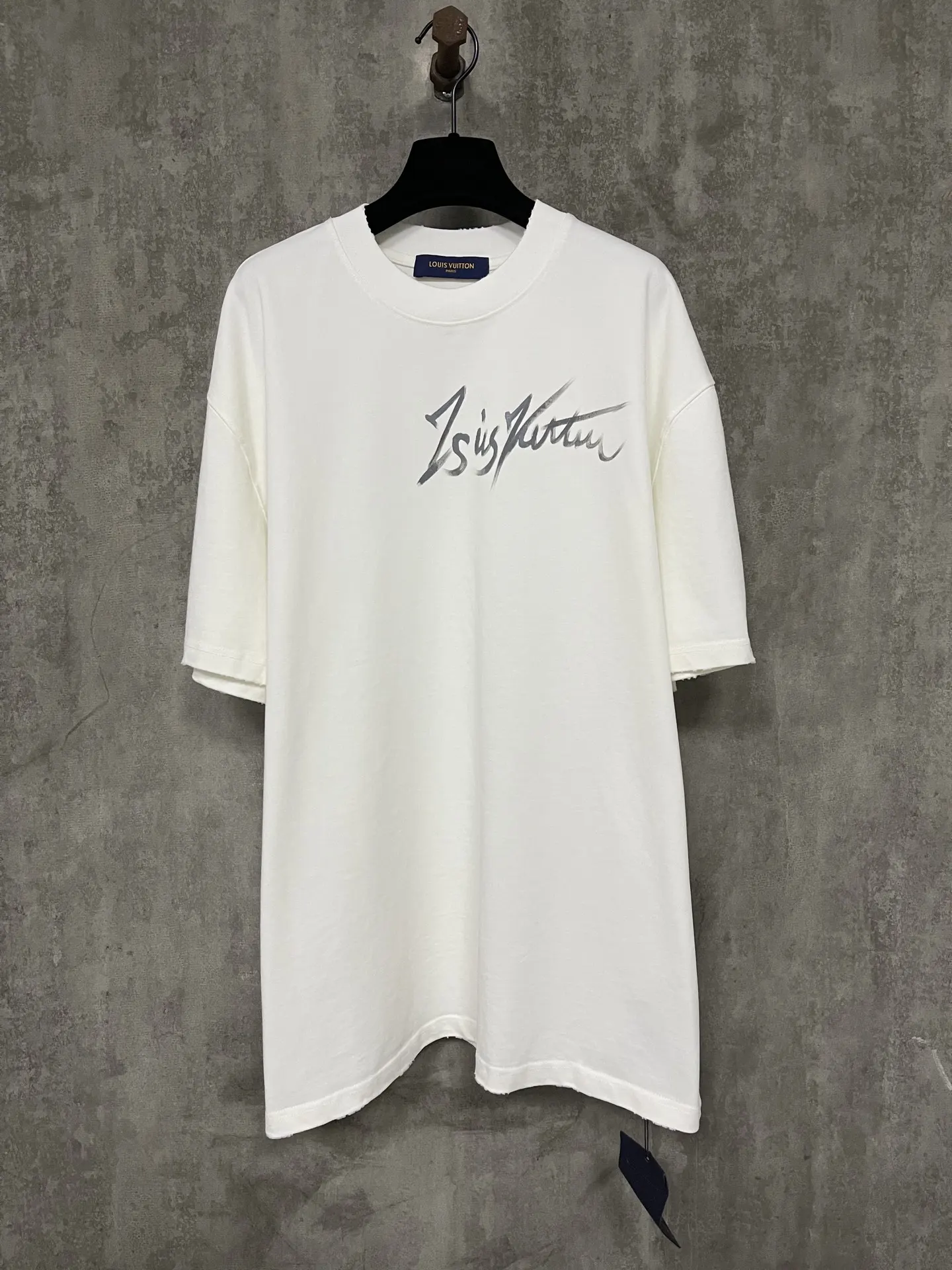 Hand-Painted Logo Heavyweight Cotton T-Shirt D17011936