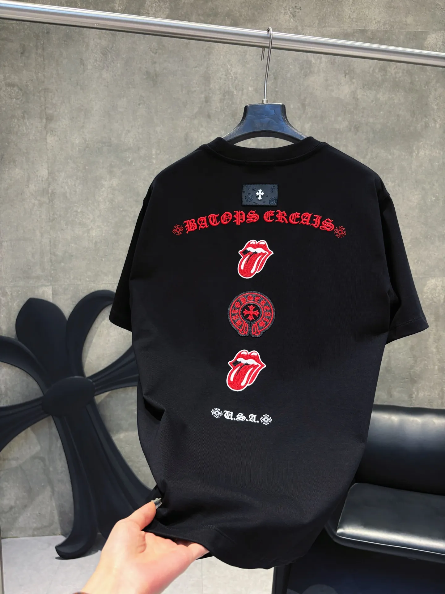 Embroidered Patch Cotton T-Shirt D9511223 — view 3