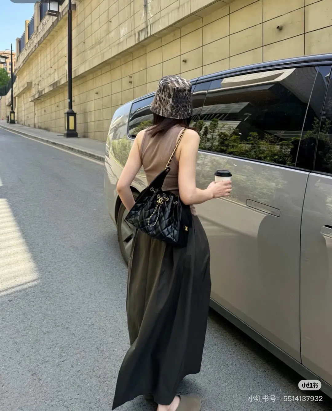 Chanel Caviar Leather Drawstring Bucket Bag D38018034 — view 2