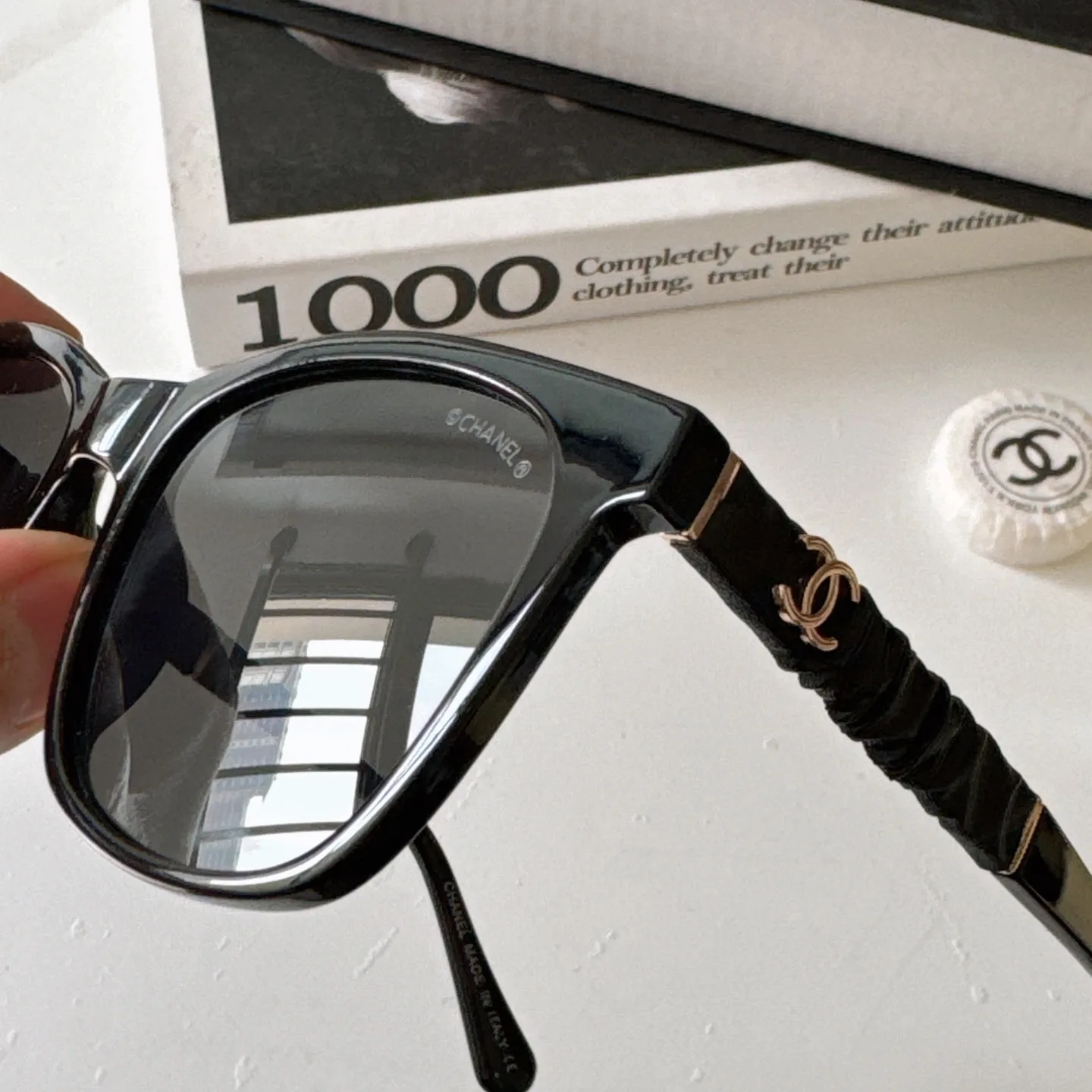 Chanel Pleated Temple Sunglasses D20018528 — view 7