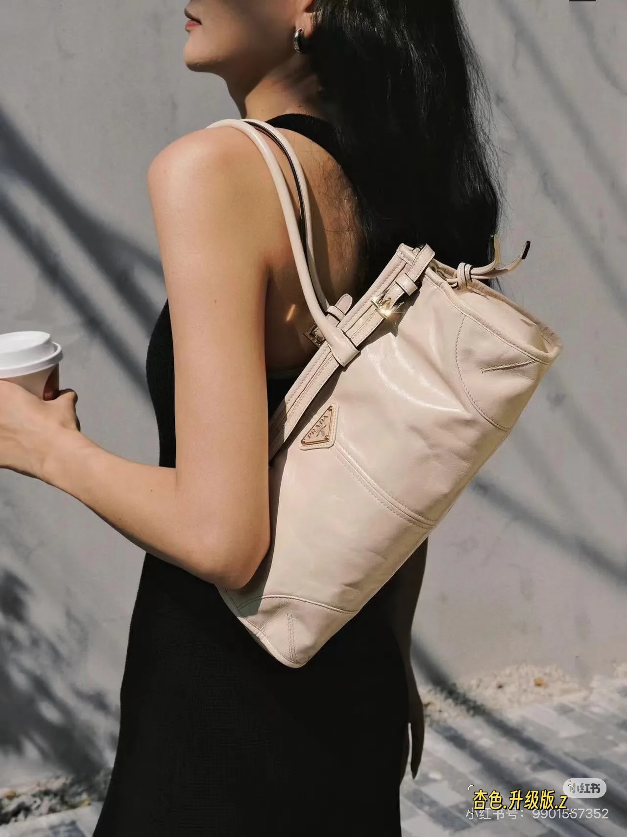 Prada Waxed Leather Top-Handle Bag D37018448 — view 6