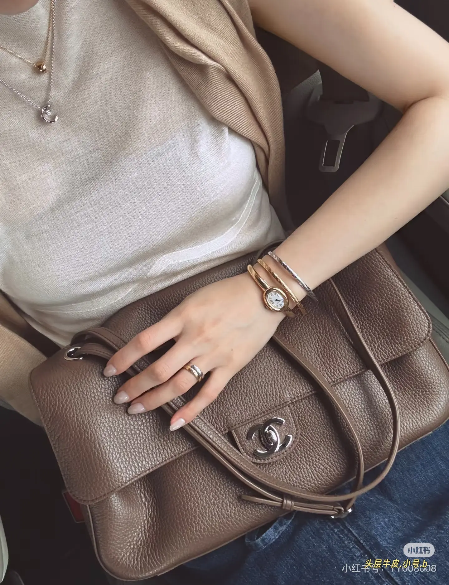 Chanel CF Grained Leather Shoulder Bag D50017787