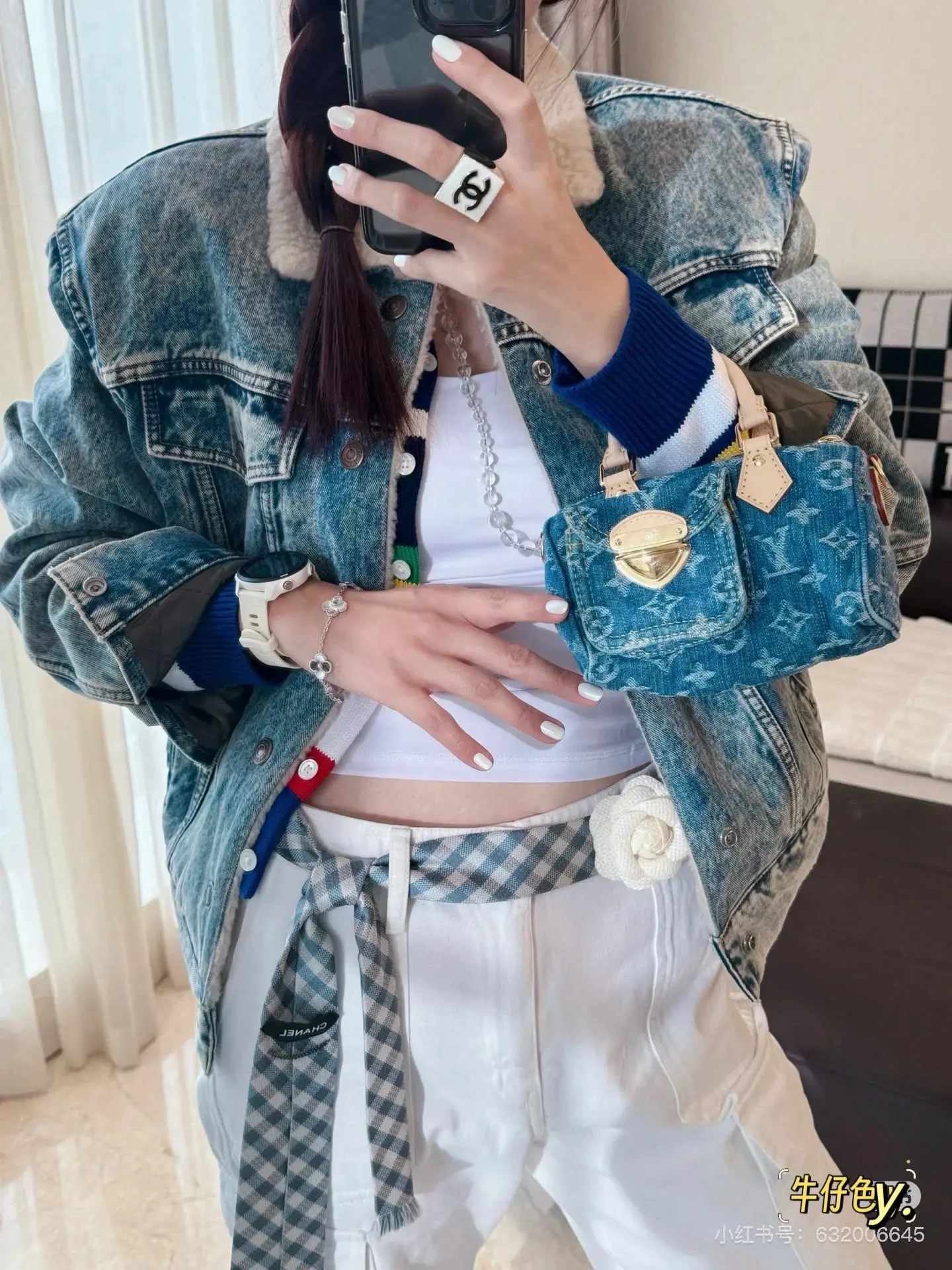 Monogram Denim Pillow Bag D36018007 — view 7