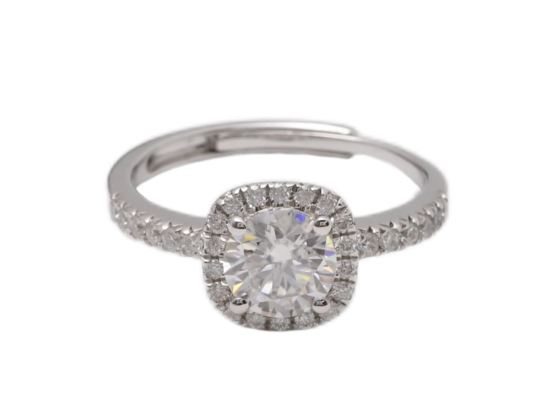 Cushion Halo Moissanite Ring (Sterling Silver) D14017104
