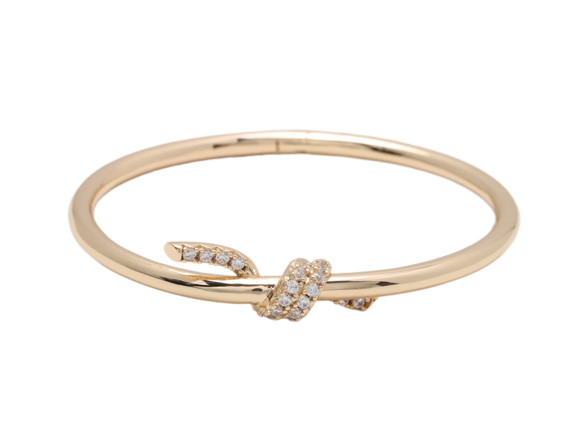 Knot Pave Bangle (Gold-Plated Brass) D14016583