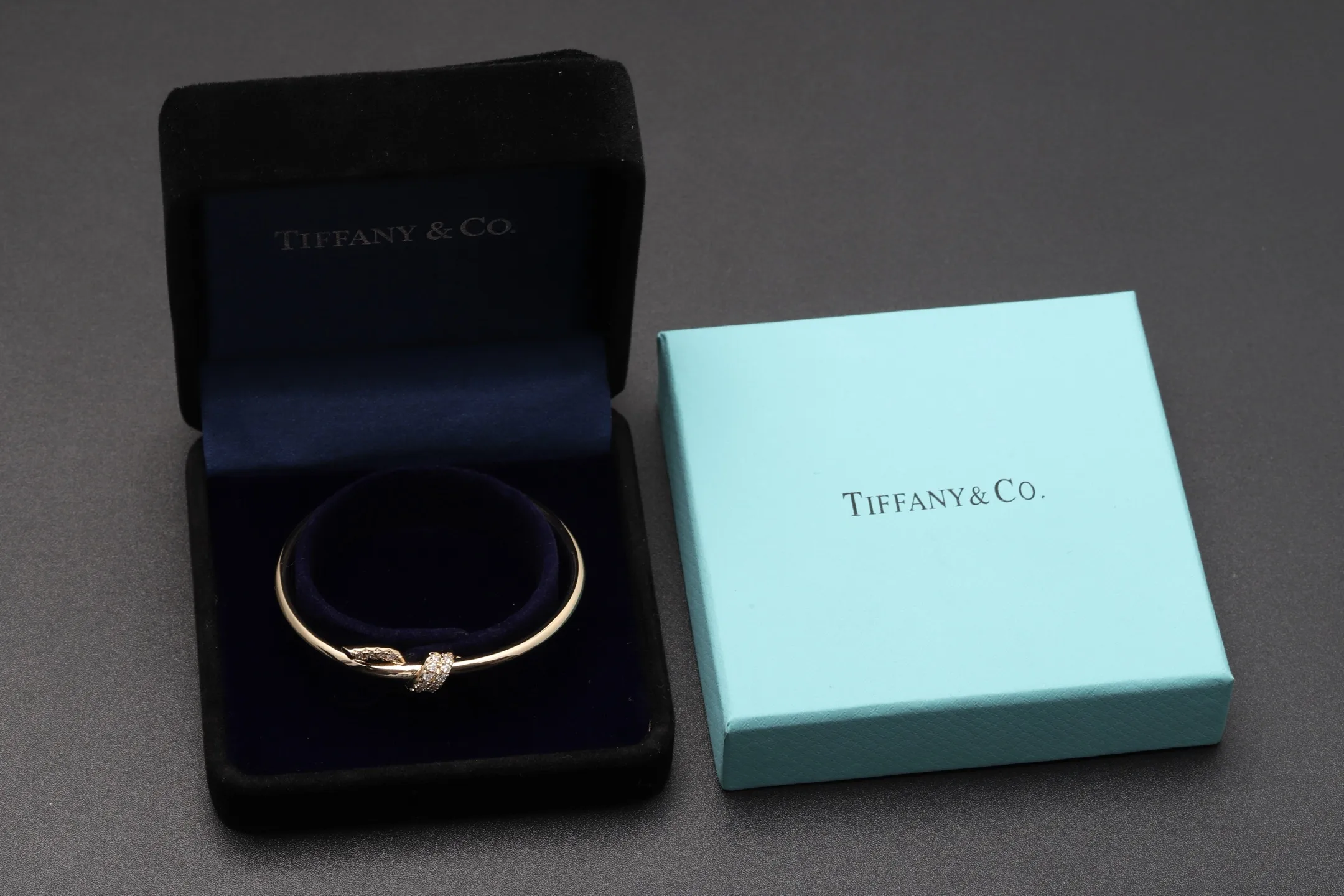 Knot Pave Bangle (Gold-Plated Brass) D14016583 — view 2