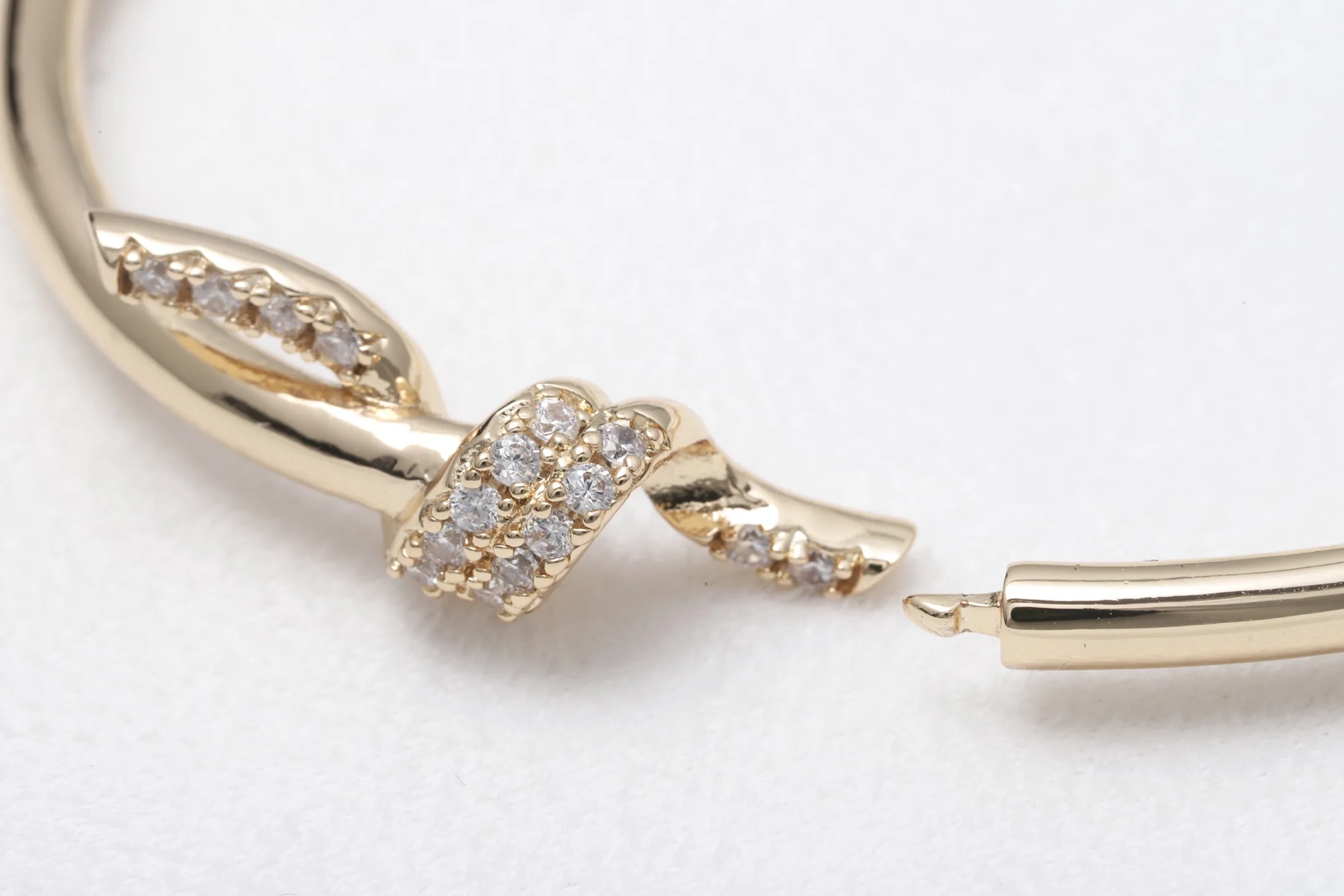 Knot Pave Bangle (Gold-Plated Brass) D14016583 — view 5