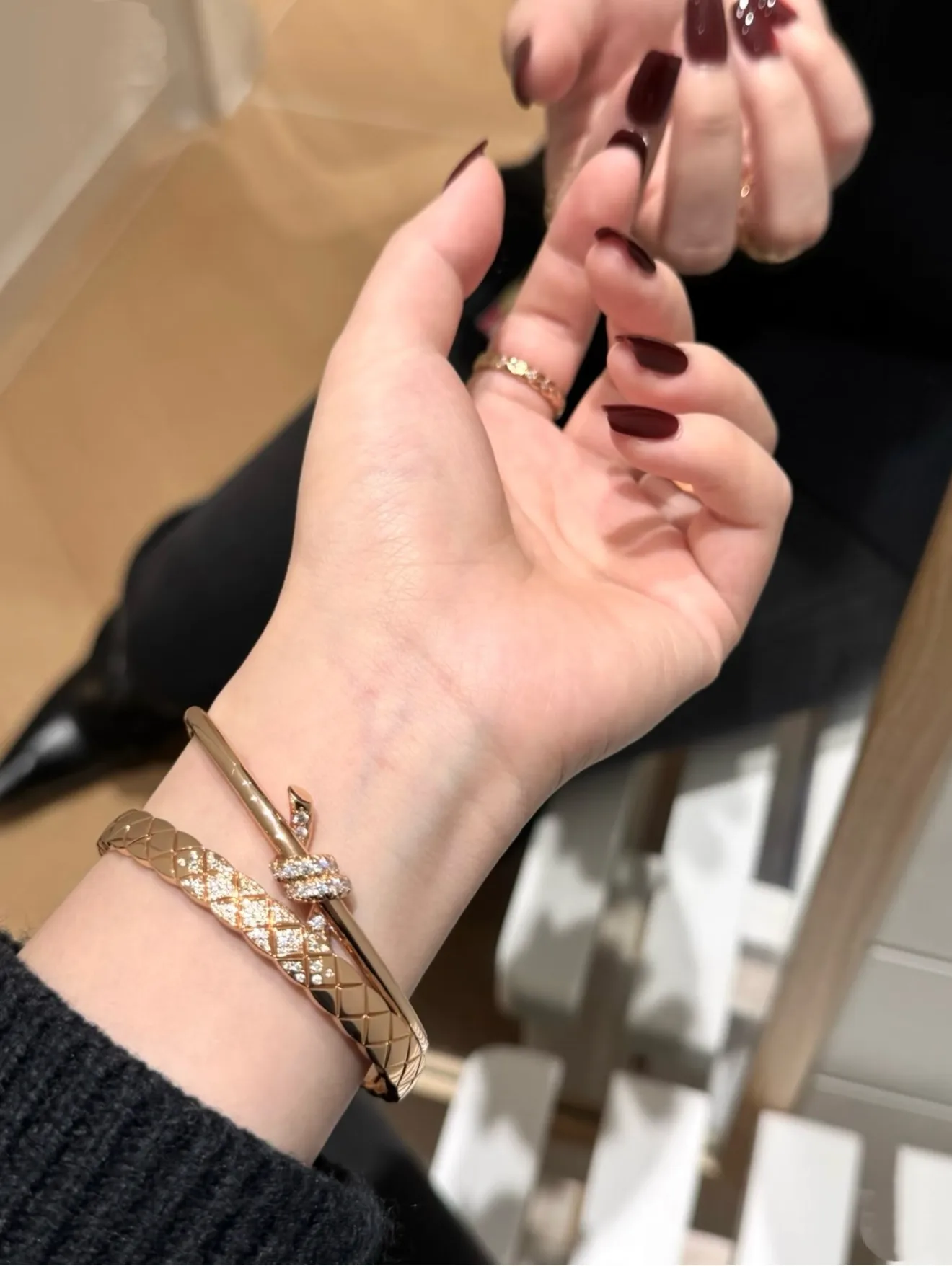 Knot Pave Bangle (Gold-Plated Brass) D14016583 — view 9
