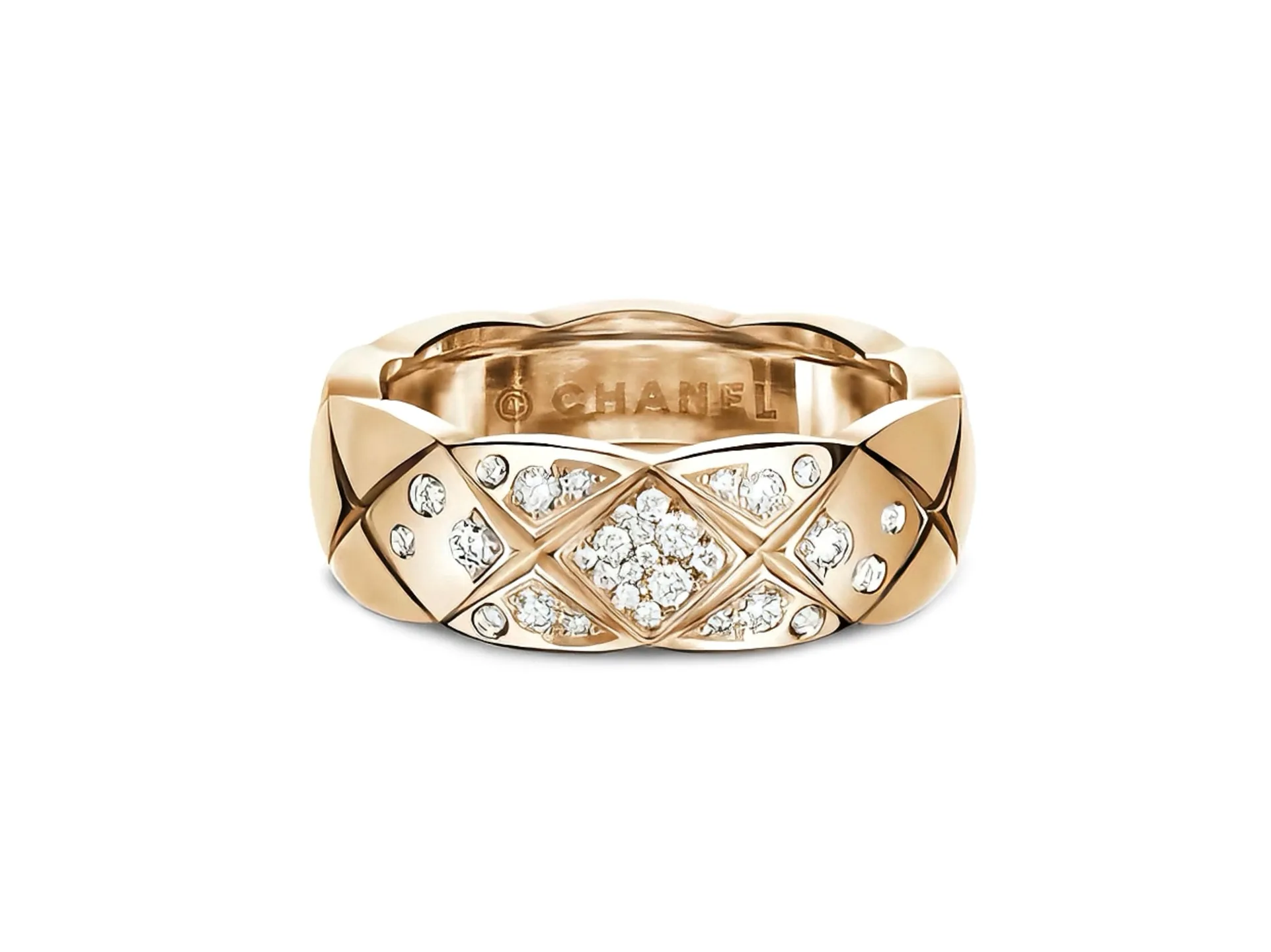 Coco Crush Quilted Diamond Ring (Sterling Silver) D32516562