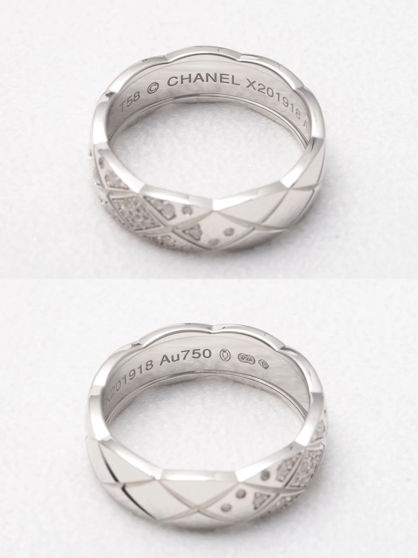 Coco Crush Quilted Diamond Ring (Sterling Silver) D32516562 — view 7