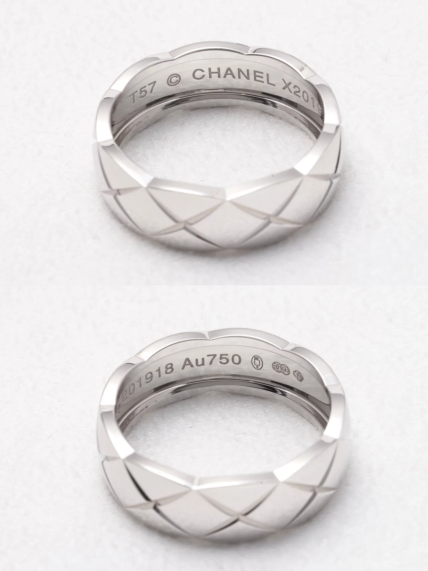 Coco Crush Quilted Wide Ring (Sterling Silver) D26016563 — view 7