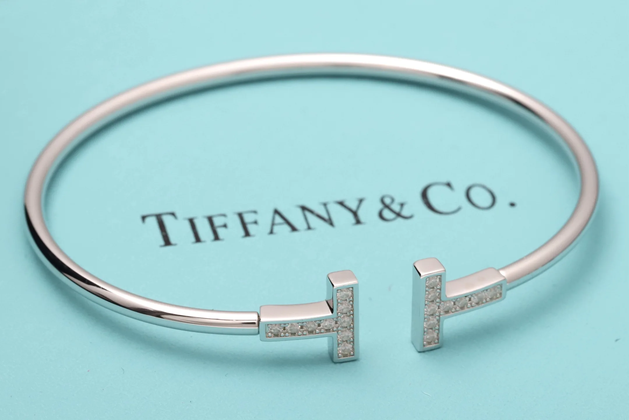 T Wire Diamond Bangle (Sterling Silver) D29016666 — view 3