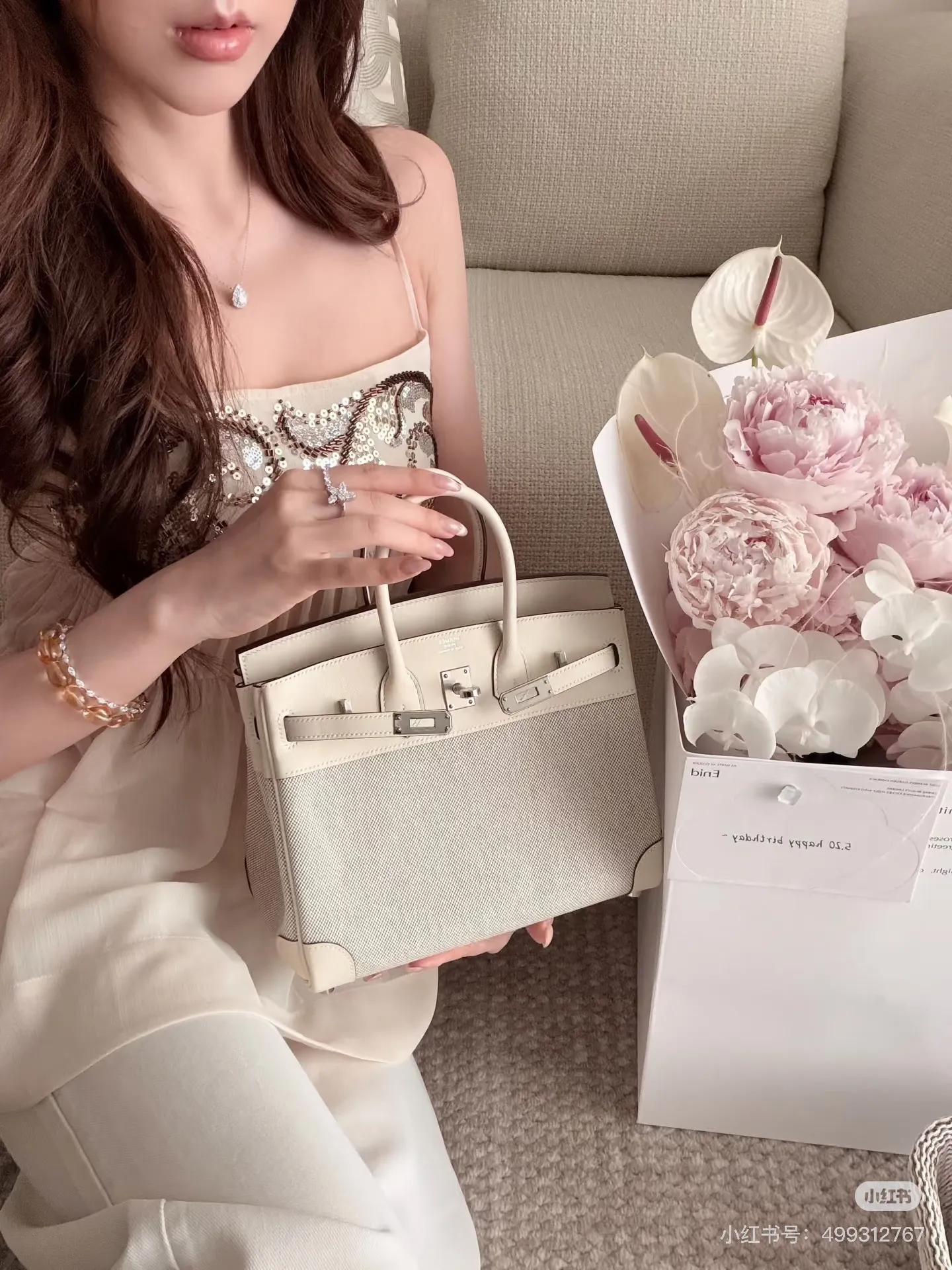 Hermès Birkin Canvas & Leather Bag D59017773