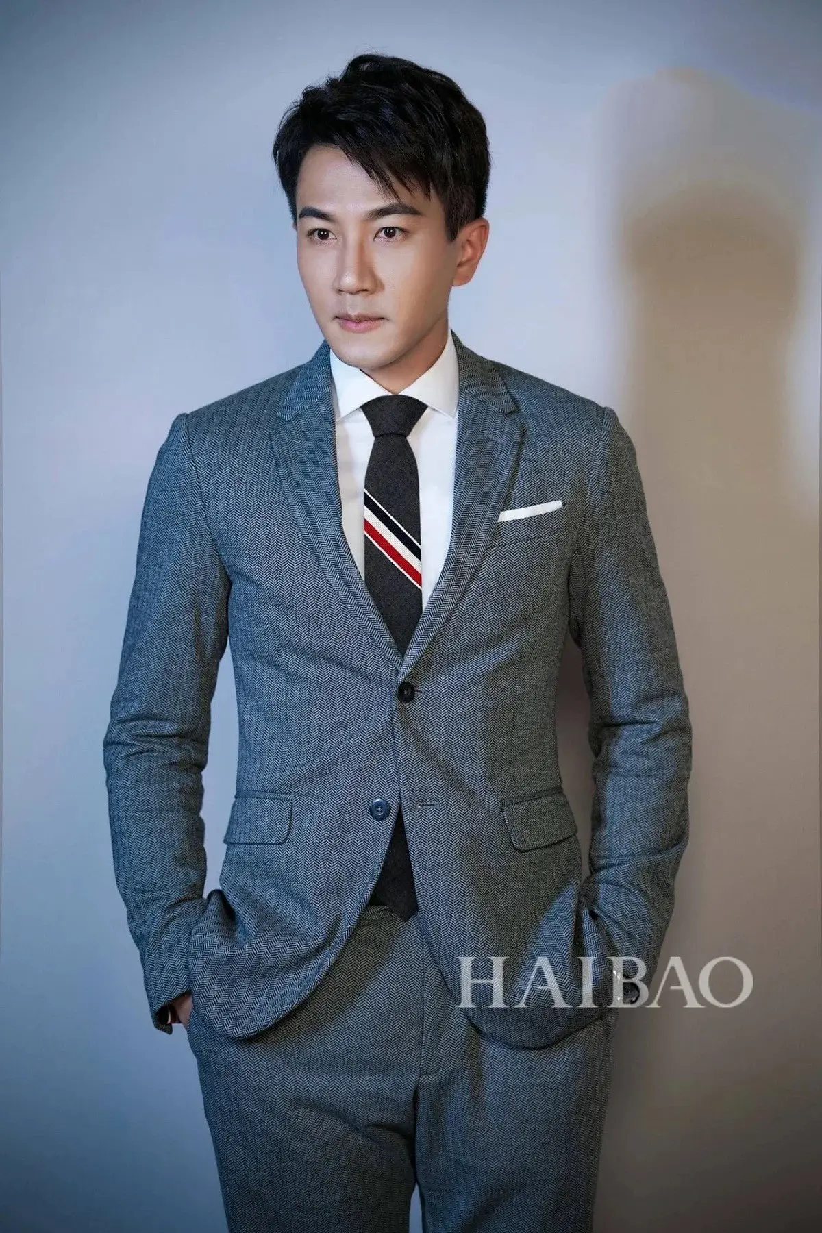 Striped Wool Skinny Tie D17512688 — view 5