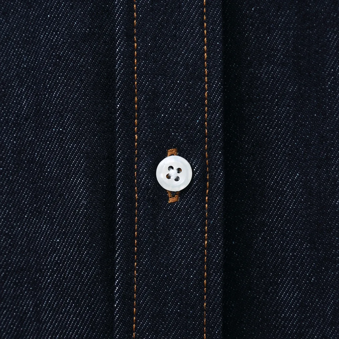 Embroidered Snake Denim Long-Sleeved Shirt D22512682 — view 8