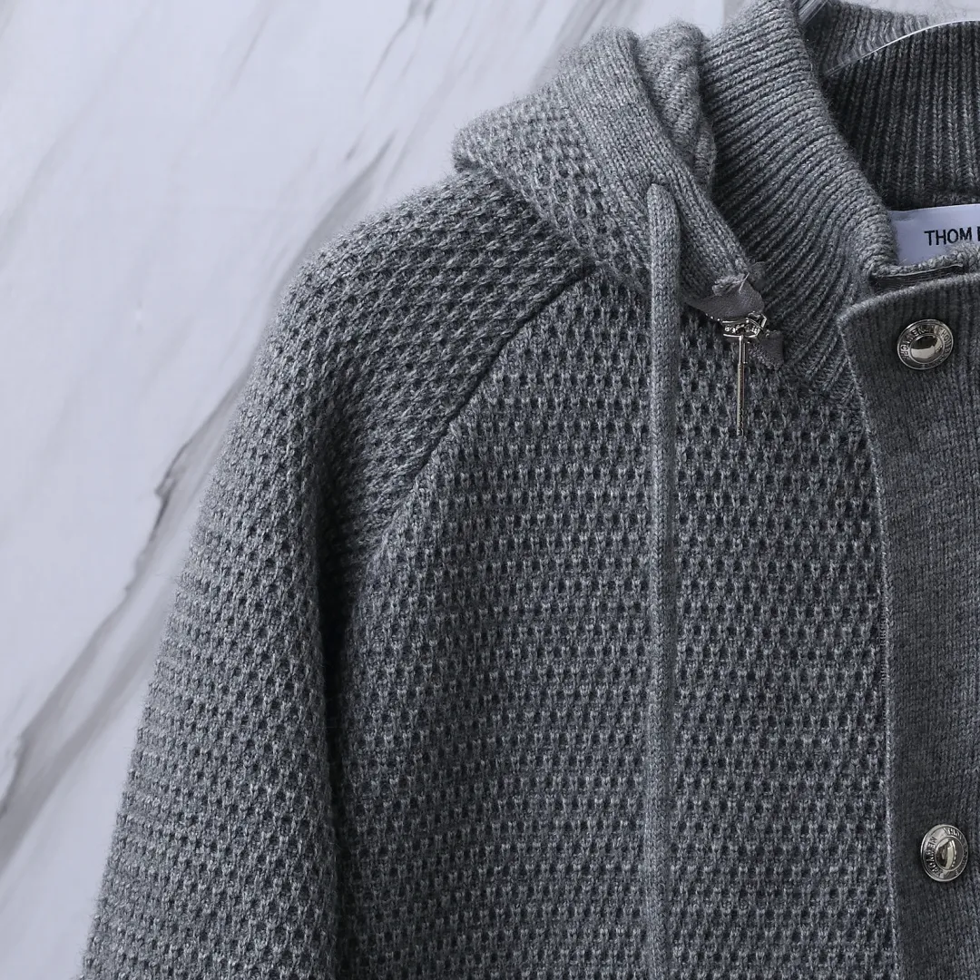 4-Bar Stripe Cashmere-Blend Hooded Cardigan D32512679 — view 6