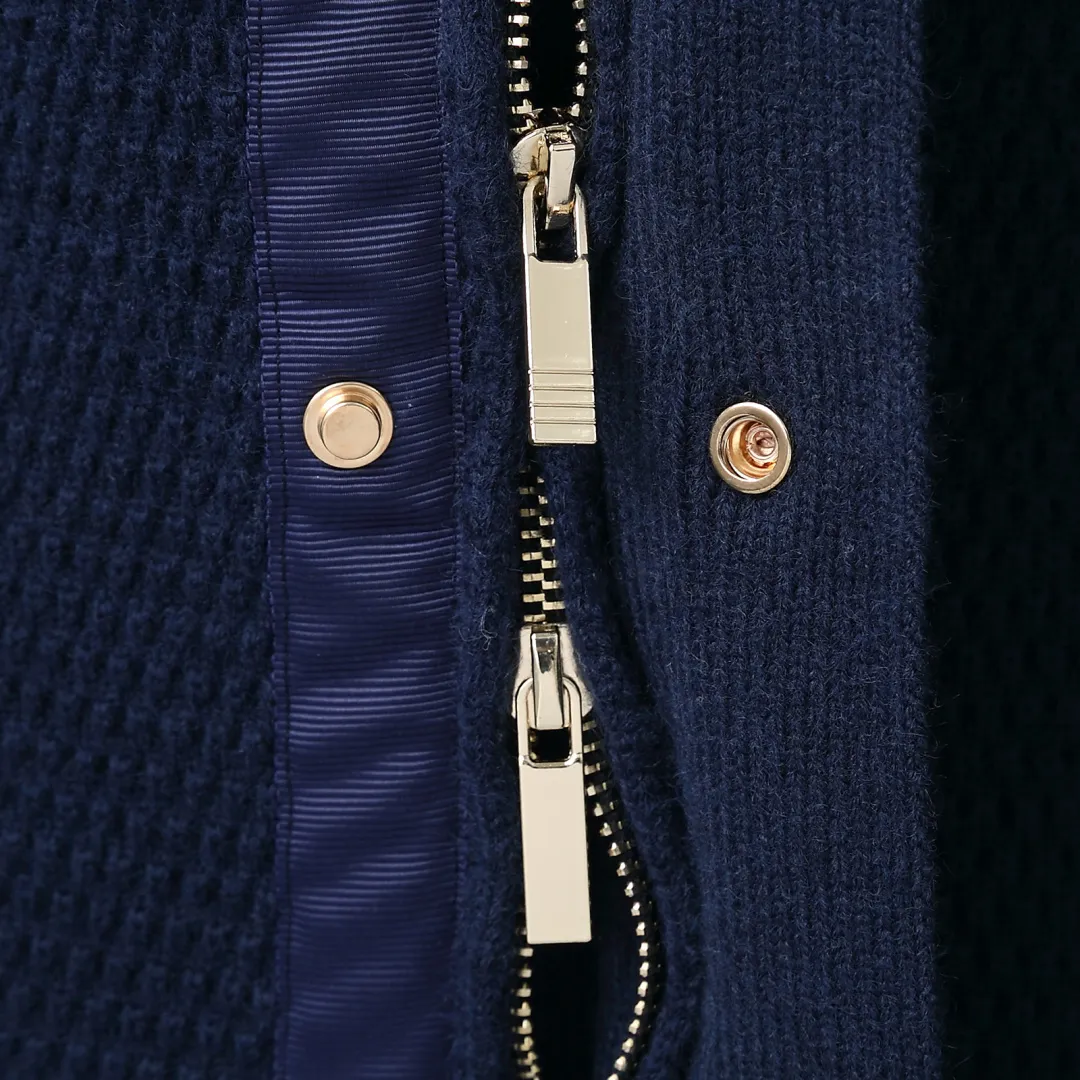 4-Bar Waffle-Knit Cashmere Blend Hooded Cardigan D32512678 — view 7
