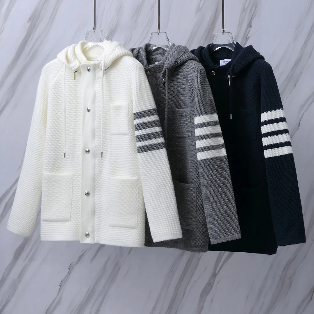 4-Bar Stripe Cashmere-Blend Hooded Cardigan D32512680