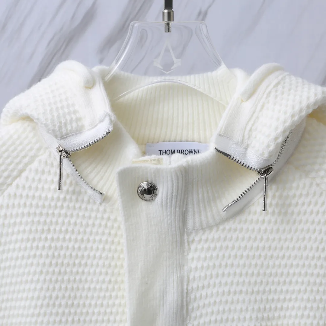 4-Bar Stripe Cashmere-Blend Hooded Cardigan D32512680 — view 6
