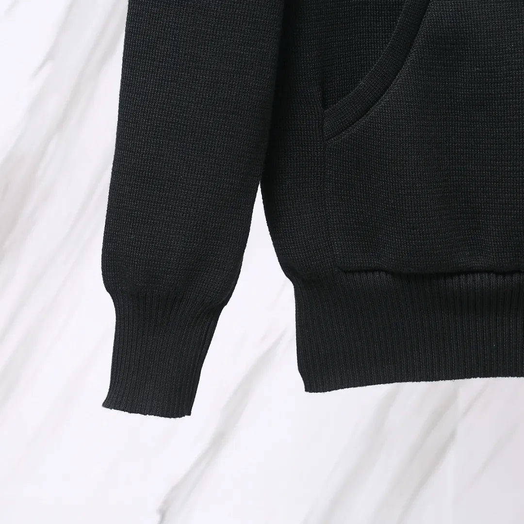 Striped Wool-Blend Zip-Up Knit Hoodie D25012655 — view 9