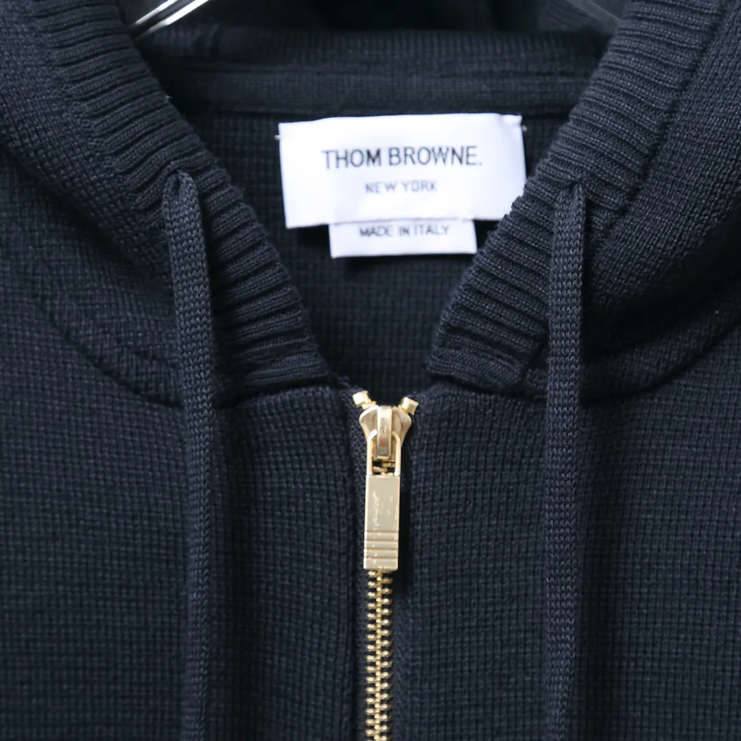 Striped Wool-Blend Zip-Up Hoodie D25012656 — view 6