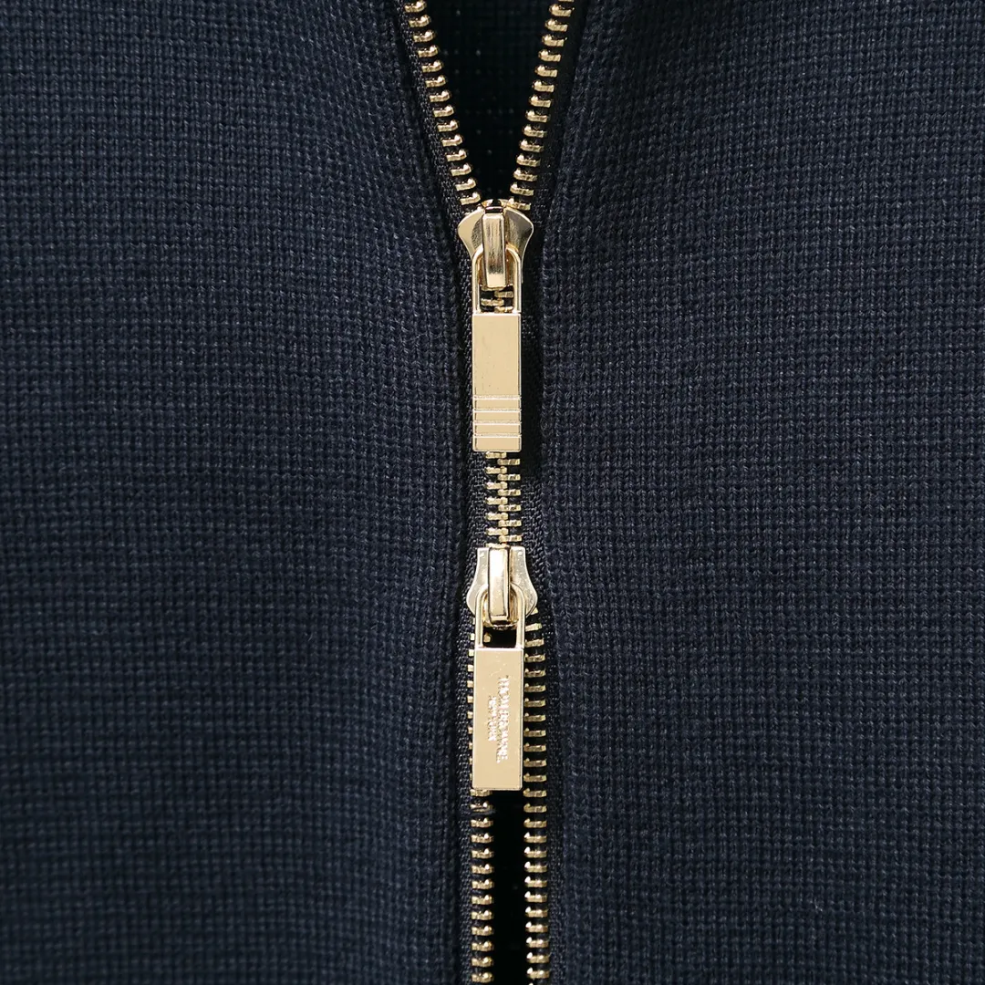 Striped Wool-Blend Zip-Up Hoodie D25012656 — view 9