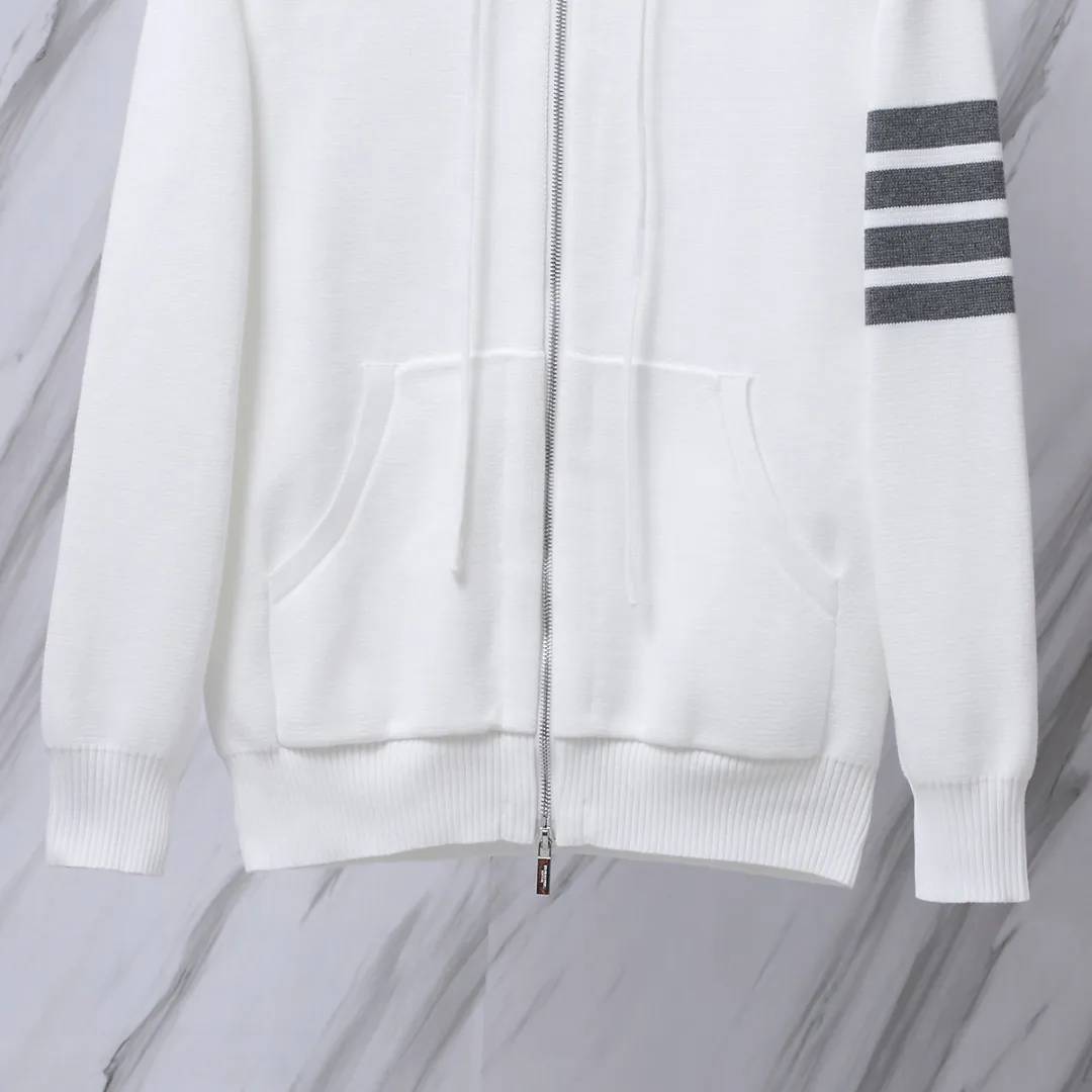 4-Bar Stripe Wool-Blend Zip-Up Hoodie D25012669 — view 5
