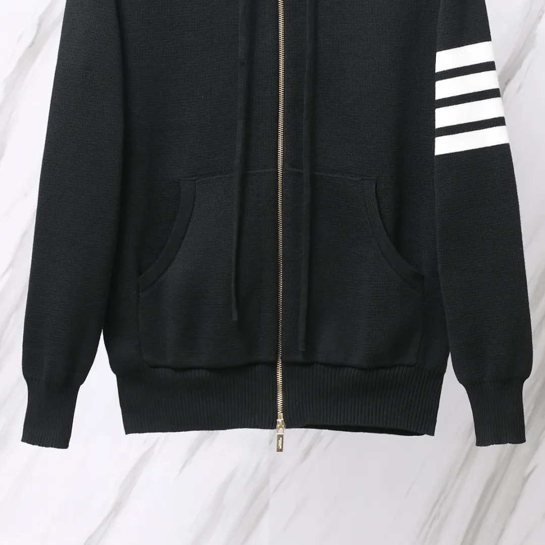 4-Bar Stripe Wool-Blend Zip-Up Hoodie D25012666 — view 5