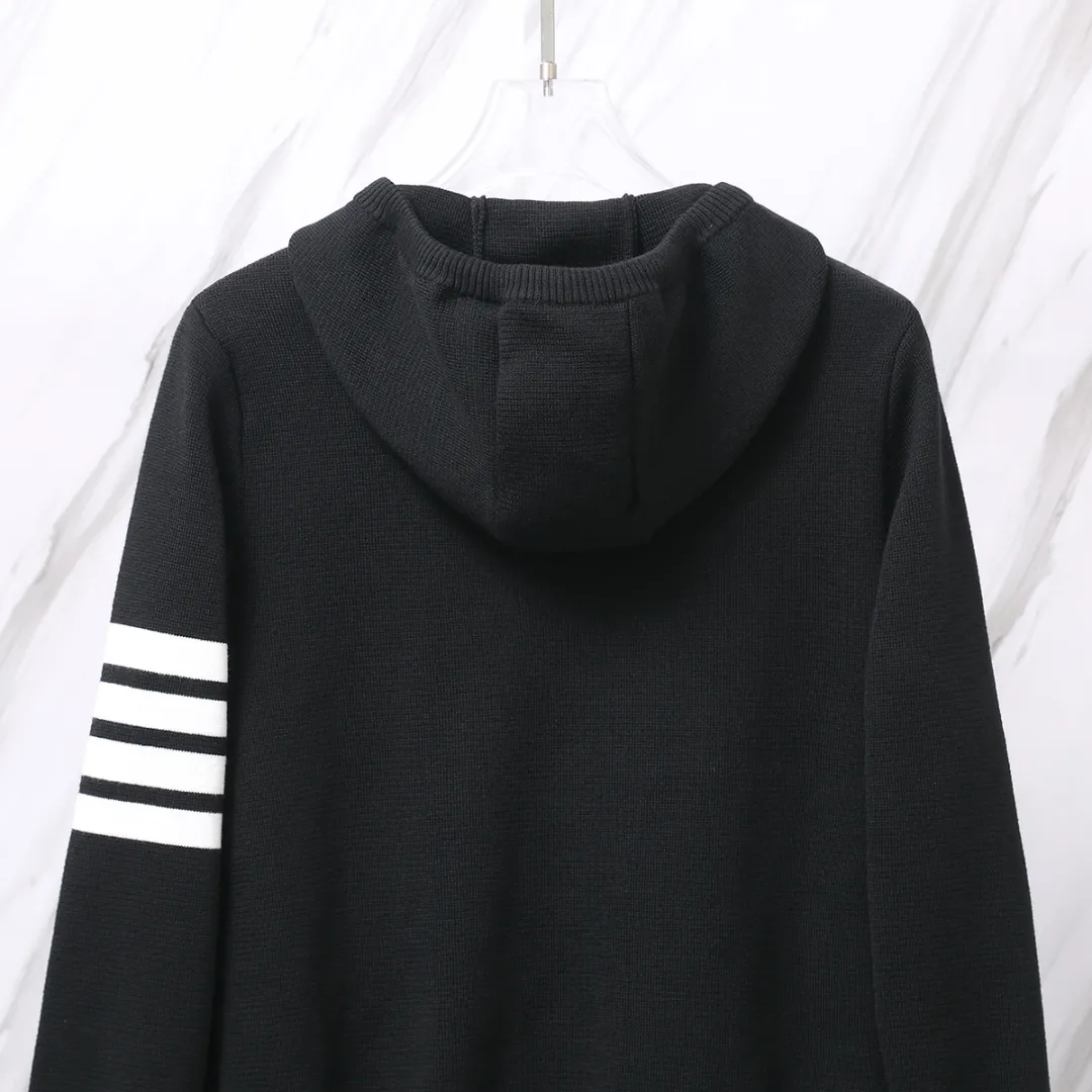 4-Bar Stripe Wool-Blend Zip-Up Hoodie D25012666 — view 7