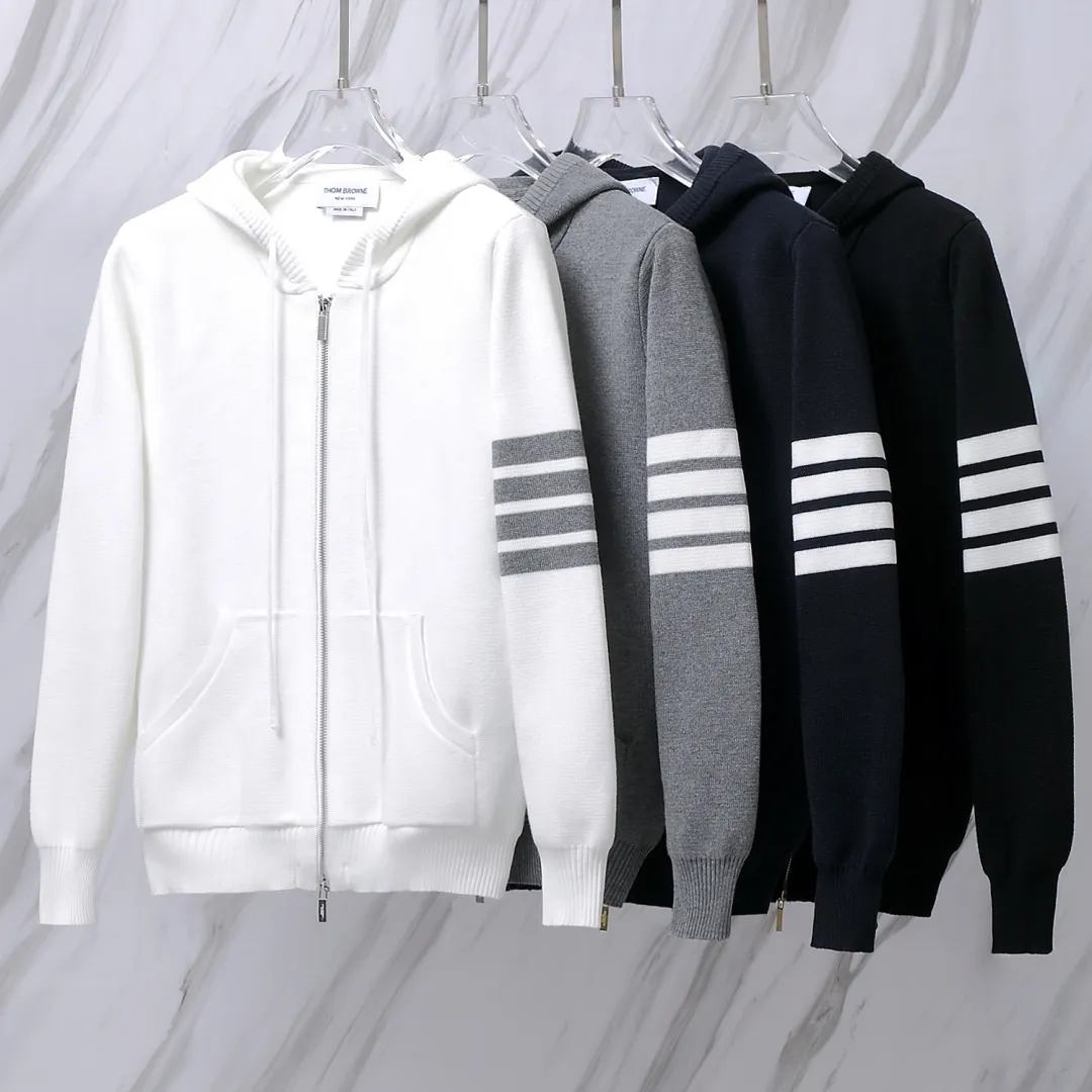 4-Bar Stripe Wool-Blend Zip-Up Hoodie D25012668
