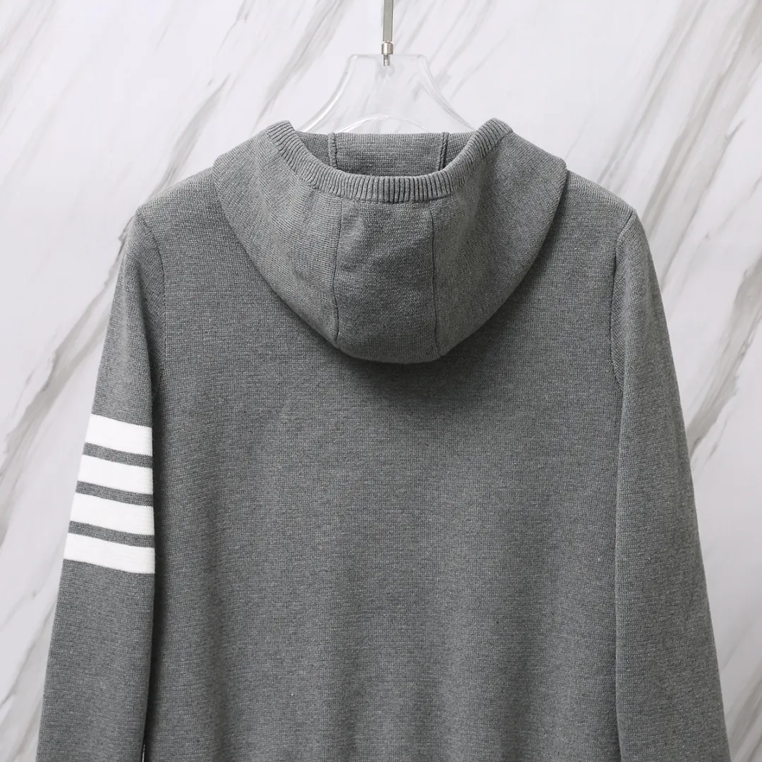 4-Bar Stripe Wool-Blend Zip-Up Hoodie D25012668 — view 7