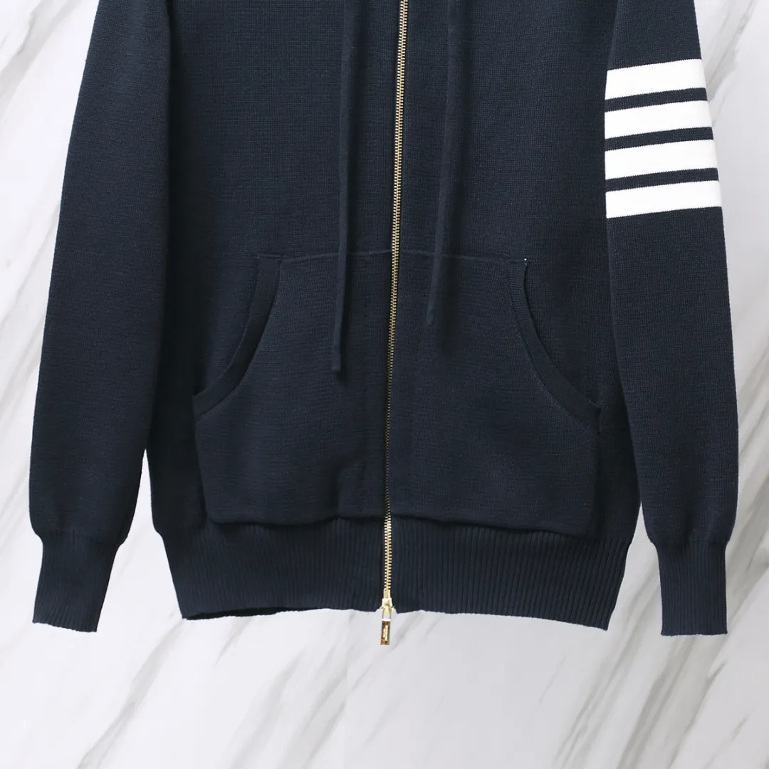 4-Bar Stripe Wool-Blend Zip-Up Hoodie D25012667 — view 6