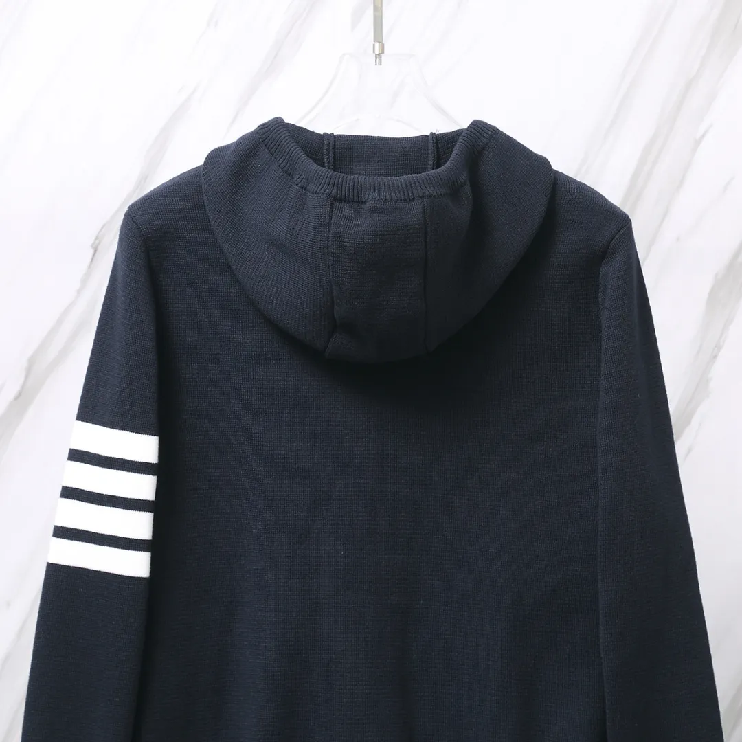 4-Bar Stripe Wool-Blend Zip-Up Hoodie D25012667 — view 7