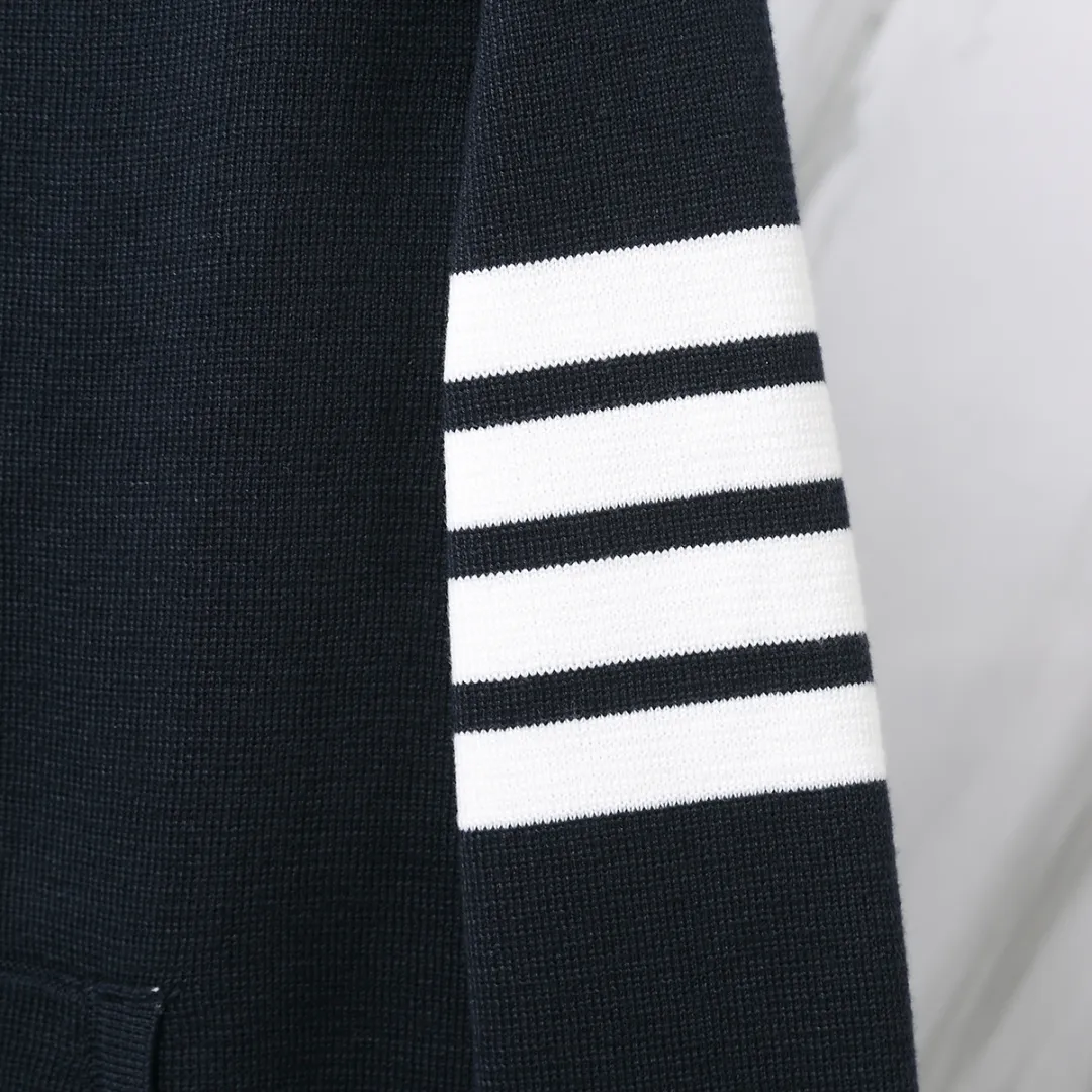4-Bar Stripe Wool-Blend Zip-Up Hoodie D25012667 — view 8