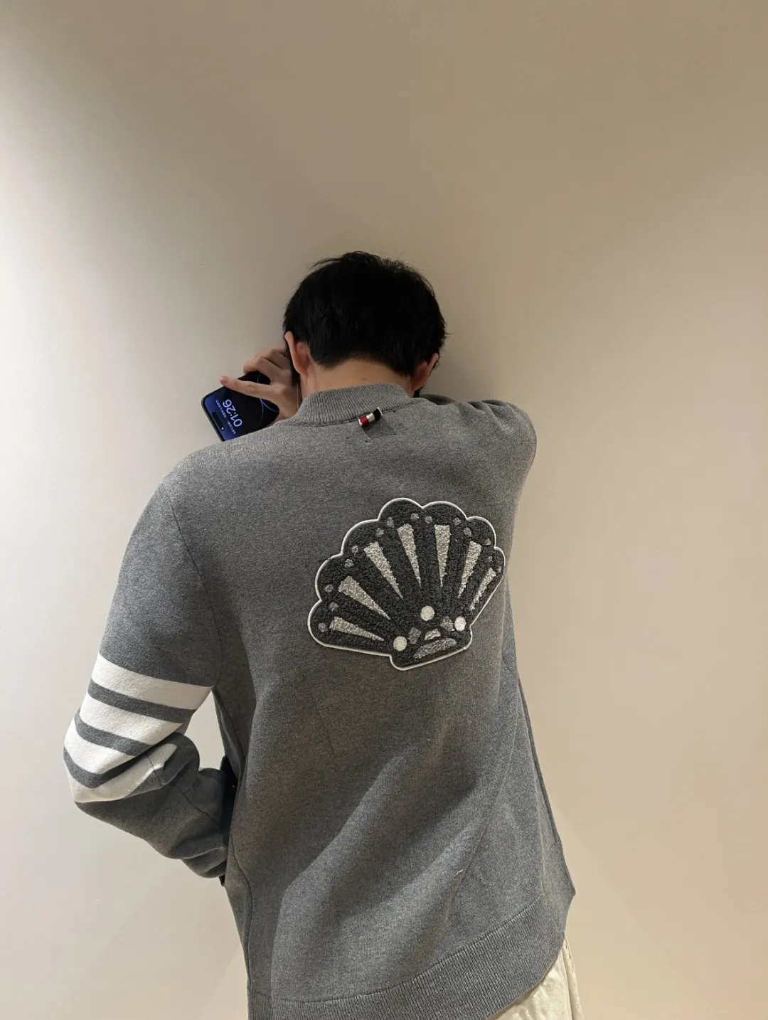 Embroidered Wool-Blend Zip-Up Bomber Jacket D28512660 — view 4