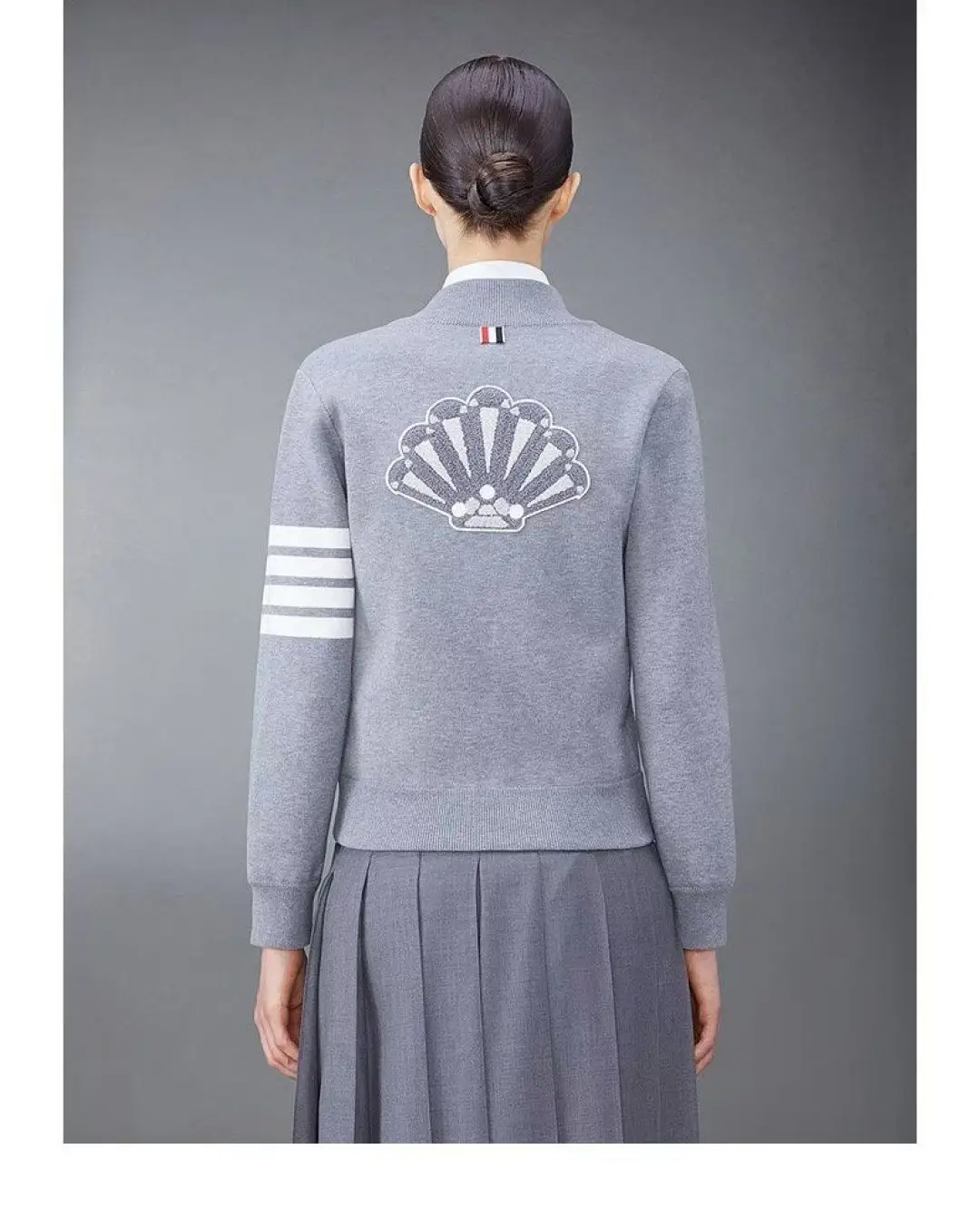 Embroidered Wool-Blend Zip-Up Bomber Jacket D28512660 — view 6