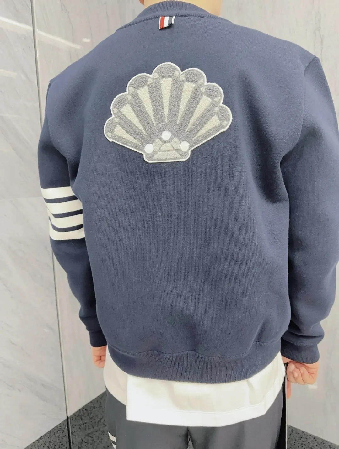 Embroidered Wool-Blend Zip-Up Bomber Jacket D28512660 — view 9