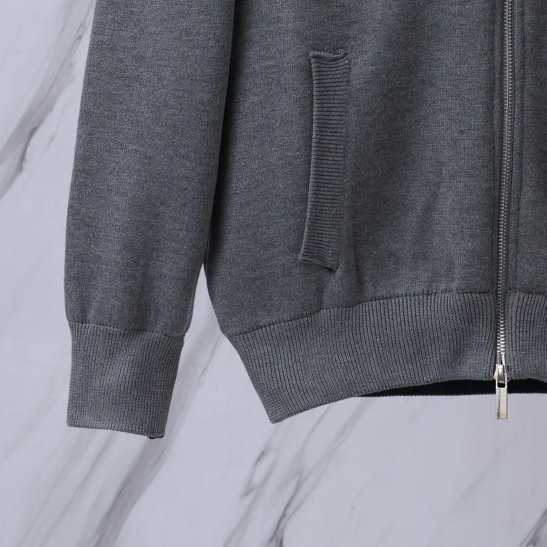 Embroidered Wool-Blend Bomber Cardigan D28512662 — view 9