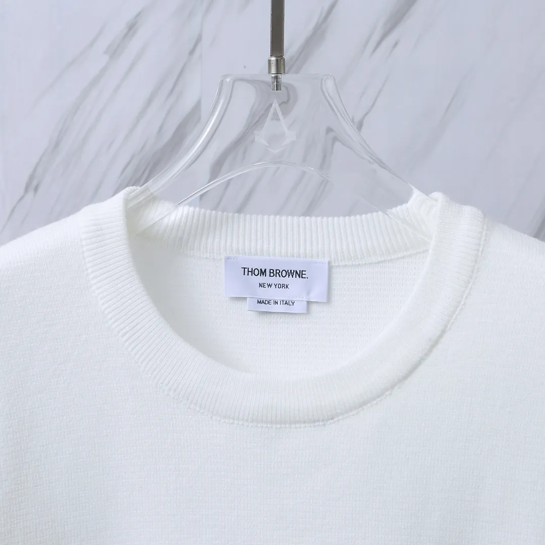 Embroidered Rose 4-Bar Crew-Neck Sweater D24012695 — view 4