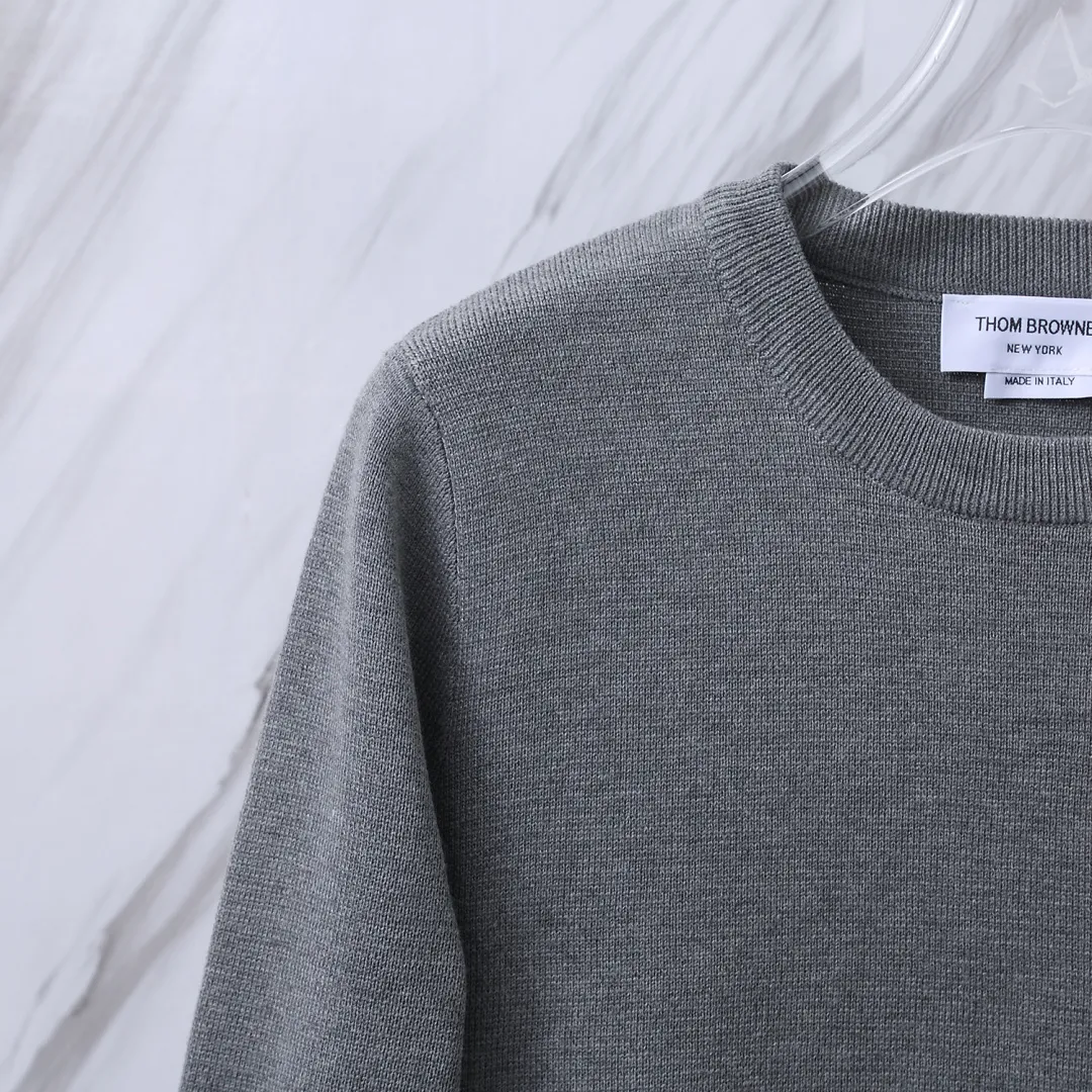 Rose Embroidered 4-Bar Stripe Crew-Neck Sweater D24012694 — view 9