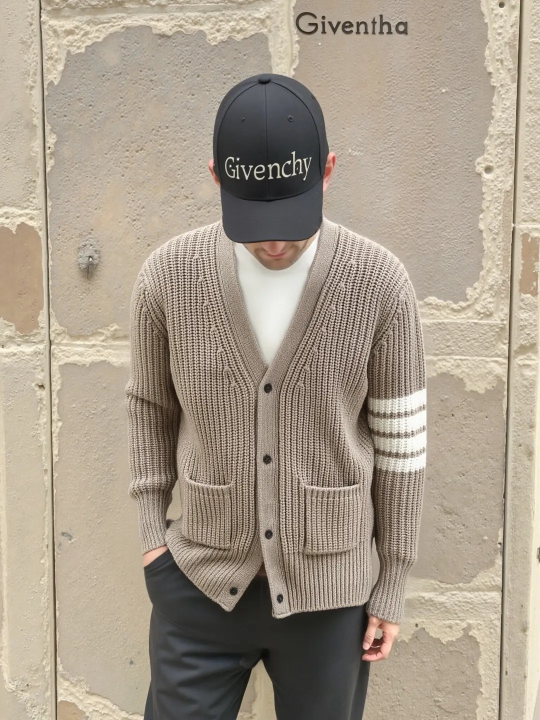 4-Bar Stripe Cashmere-Blend Cardigan D26512697 — view 9