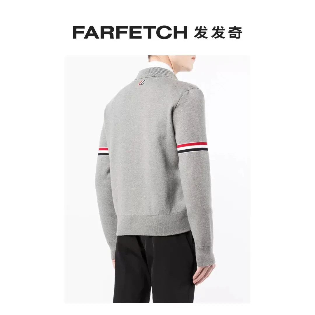 Thom Browne Zip-Up Wool-Blend Knit Jacket D25512648 — view 4