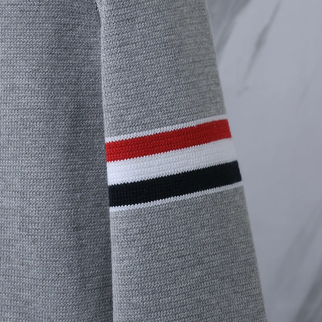 Striped Wool-Blend Zip-Up Knit Jacket D25512650 — view 8