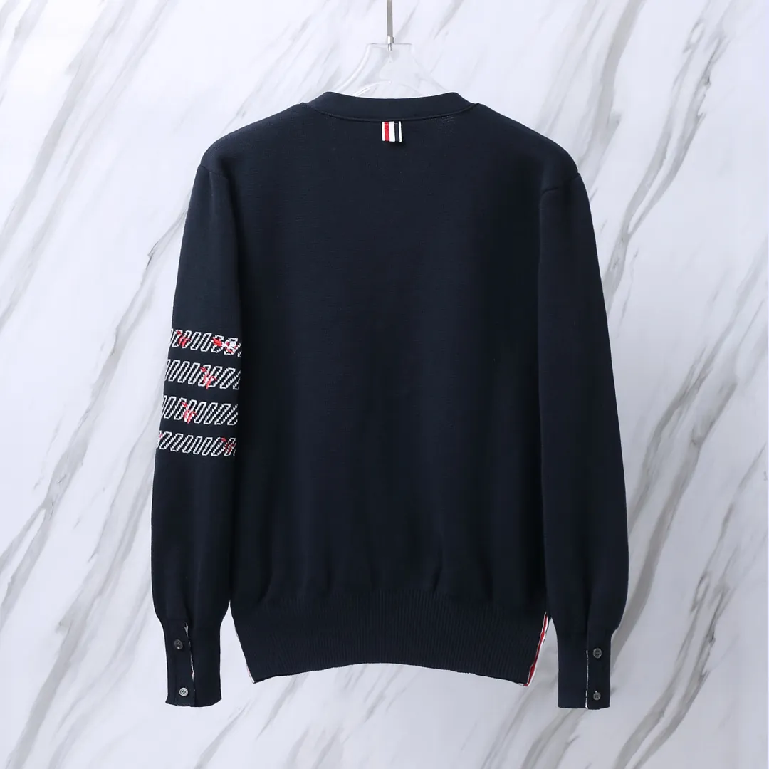 Floral Embroidery 4-Bar Stripe Knit Cardigan D25012685 — view 4