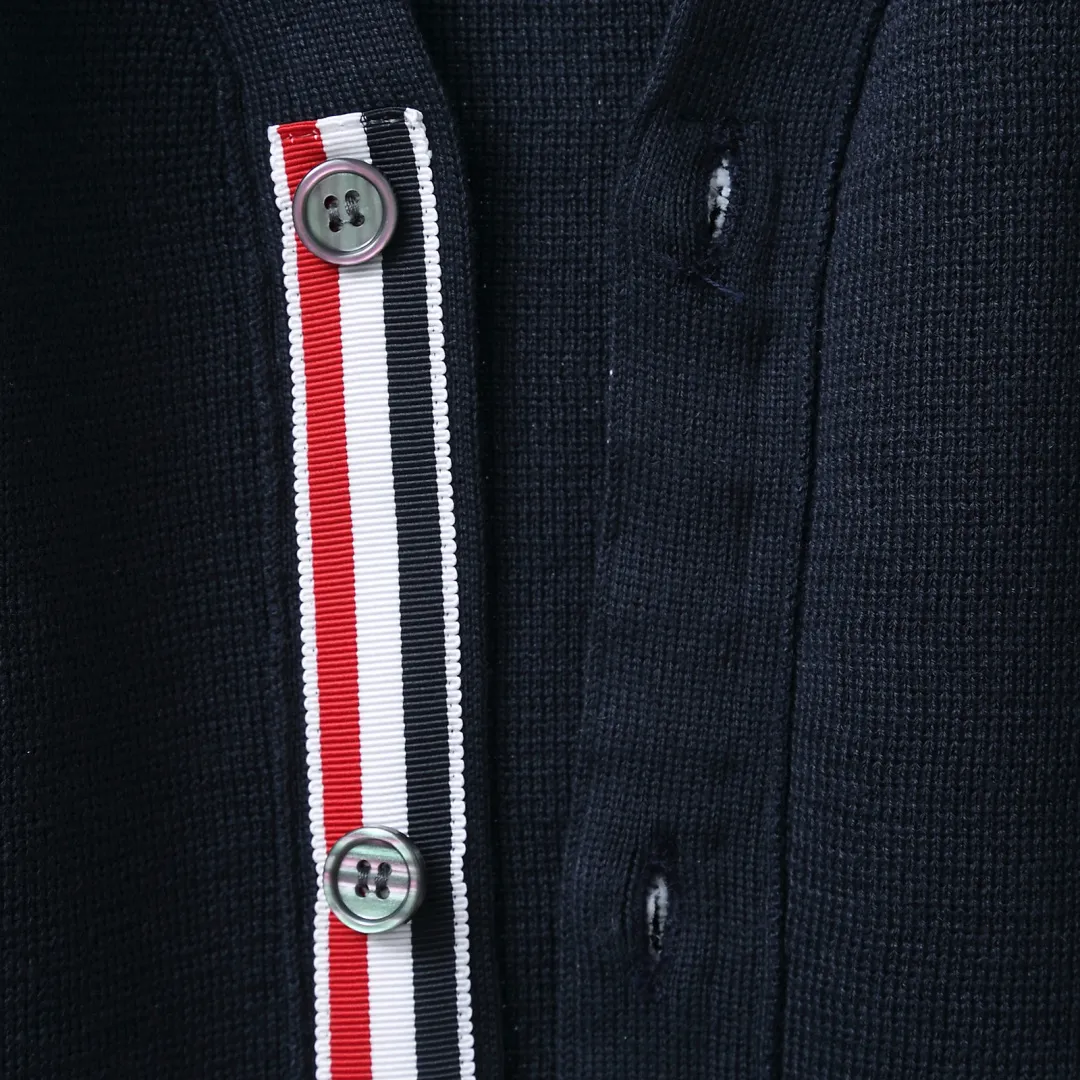 Floral Embroidery 4-Bar Stripe Knit Cardigan D25012685 — view 8